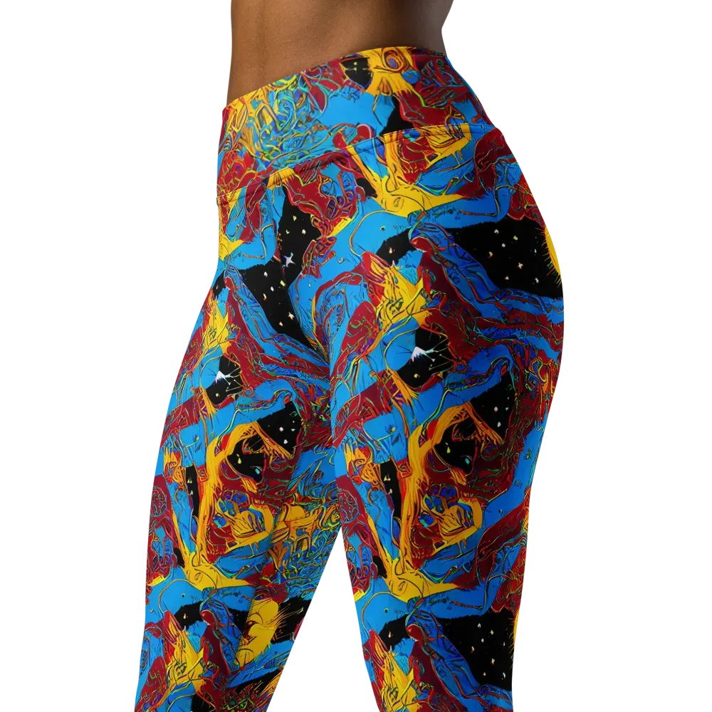 Chromatic Rebellion on Yoga Leggings — Left Front