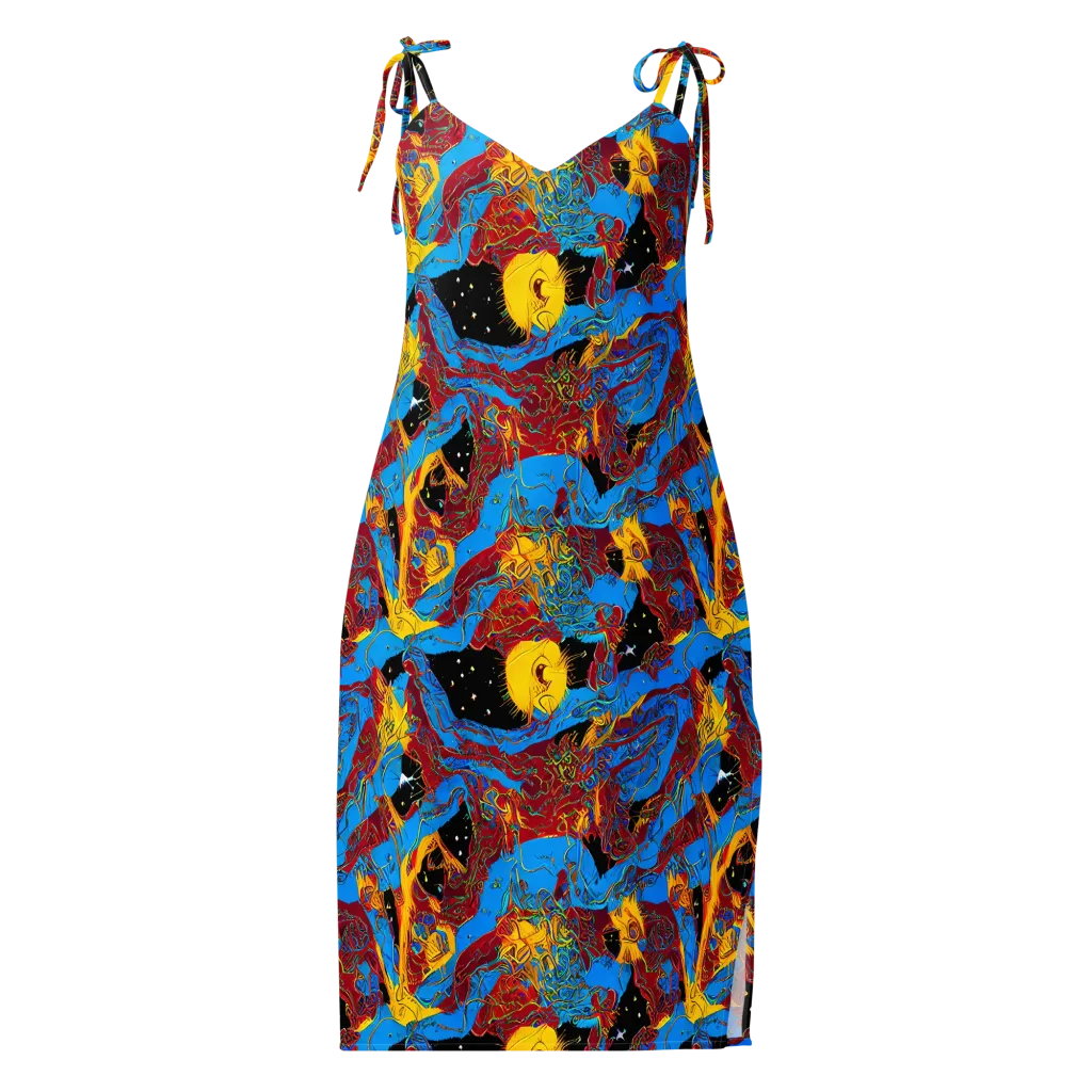 Chromatic Rebellion on Slip Dress — Front