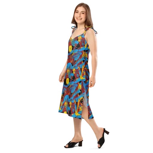Chromatic Rebellion on a Slip Dress