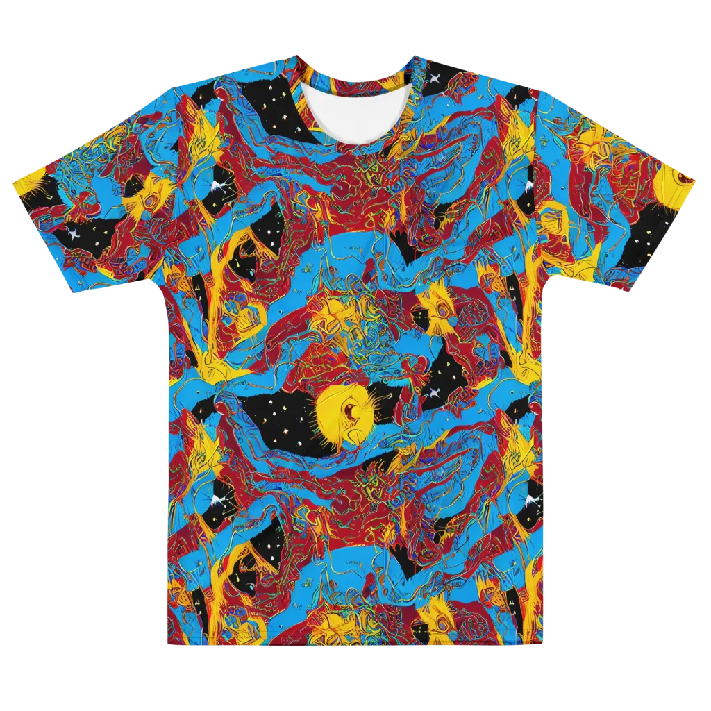 Chromatic Rebellion on Men's Cotton Crew Neck T-Shirt — Front