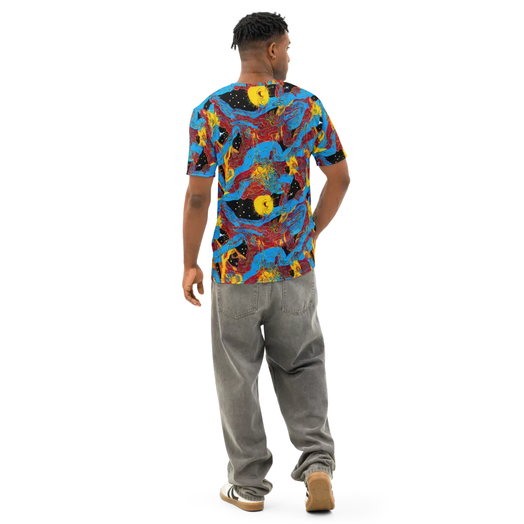 Chromatic Rebellion on Men's Cotton Crew Neck T-Shirt — Back