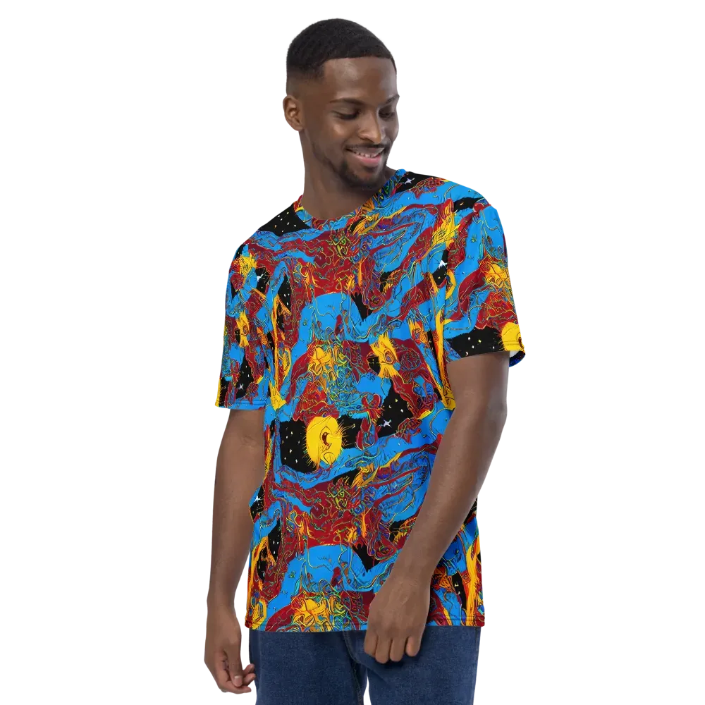 Chromatic Rebellion on Men's Crew Neck T-Shirt — Left