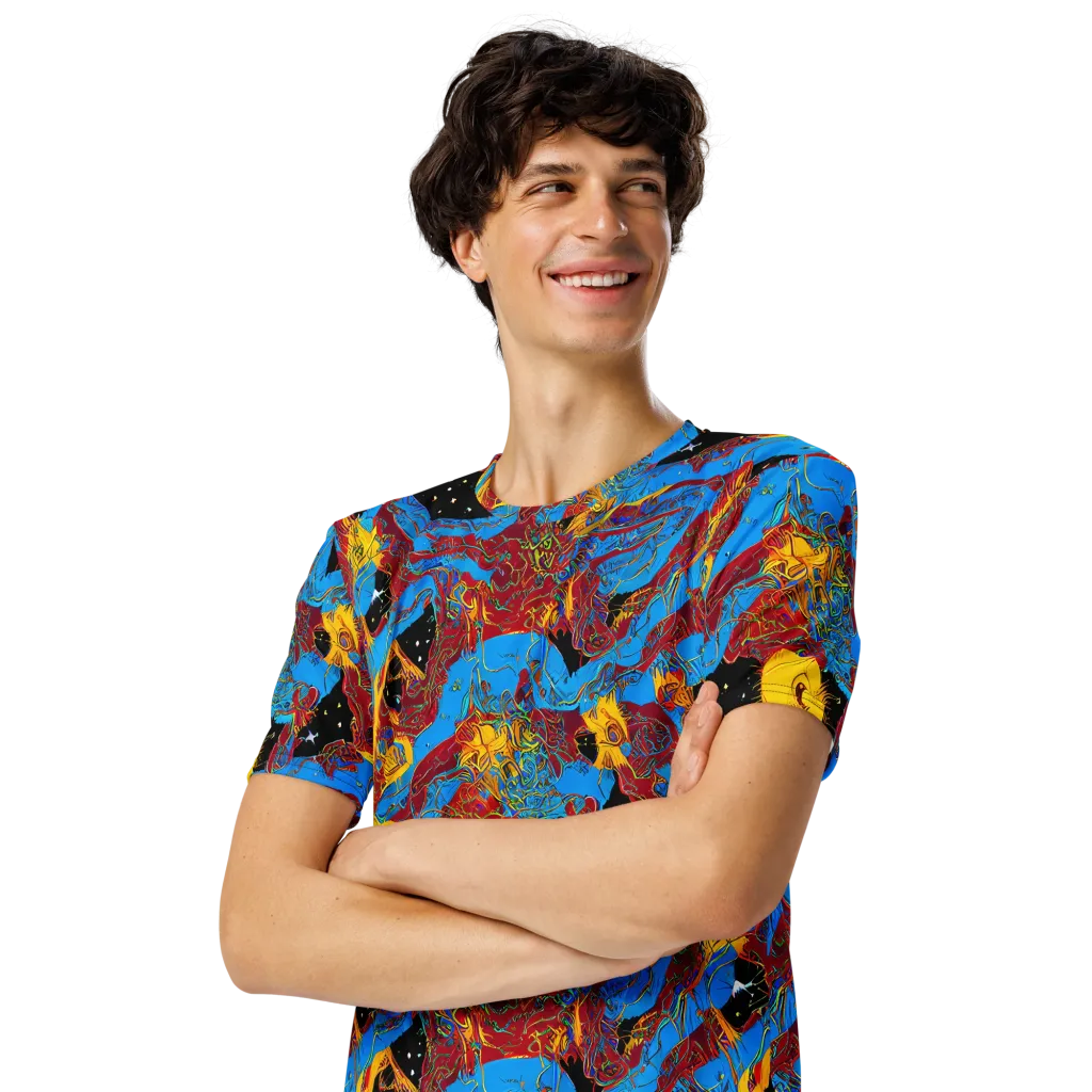 Chromatic Rebellion on Men's Crew Neck T-Shirt — Left Front