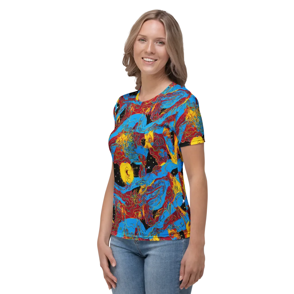 Chromatic Rebellion on Women's Crew Neck T-Shirt — Left