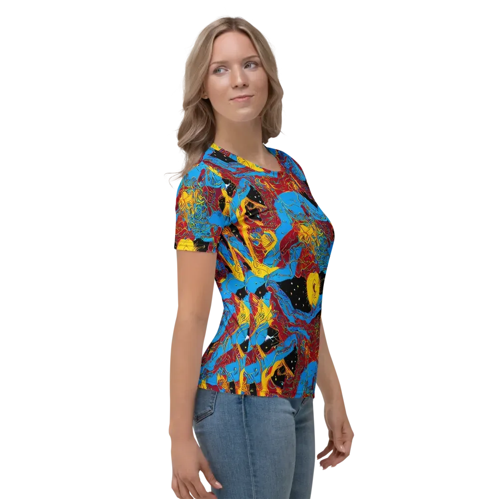 Chromatic Rebellion on Women's Crew Neck T-Shirt — Right