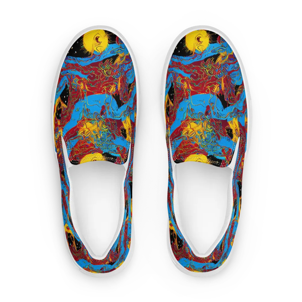 Chromatic Rebellion on Men's Slip-On Canvas Shoes — Front