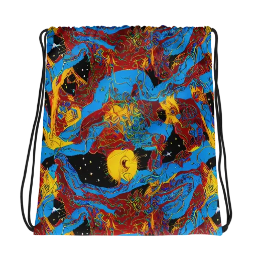 Chromatic Rebellion on a Drawstring Bag
