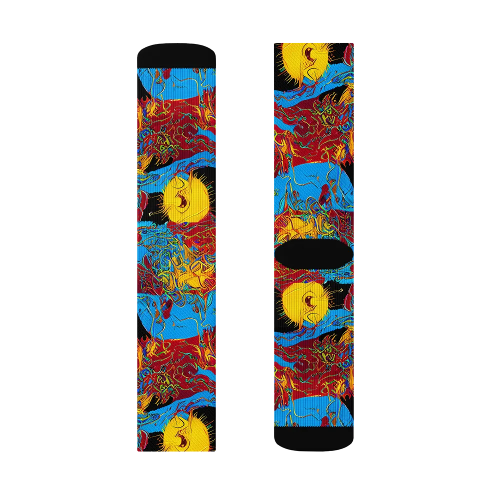 Chromatic Rebellion on Socks — Right Sock
