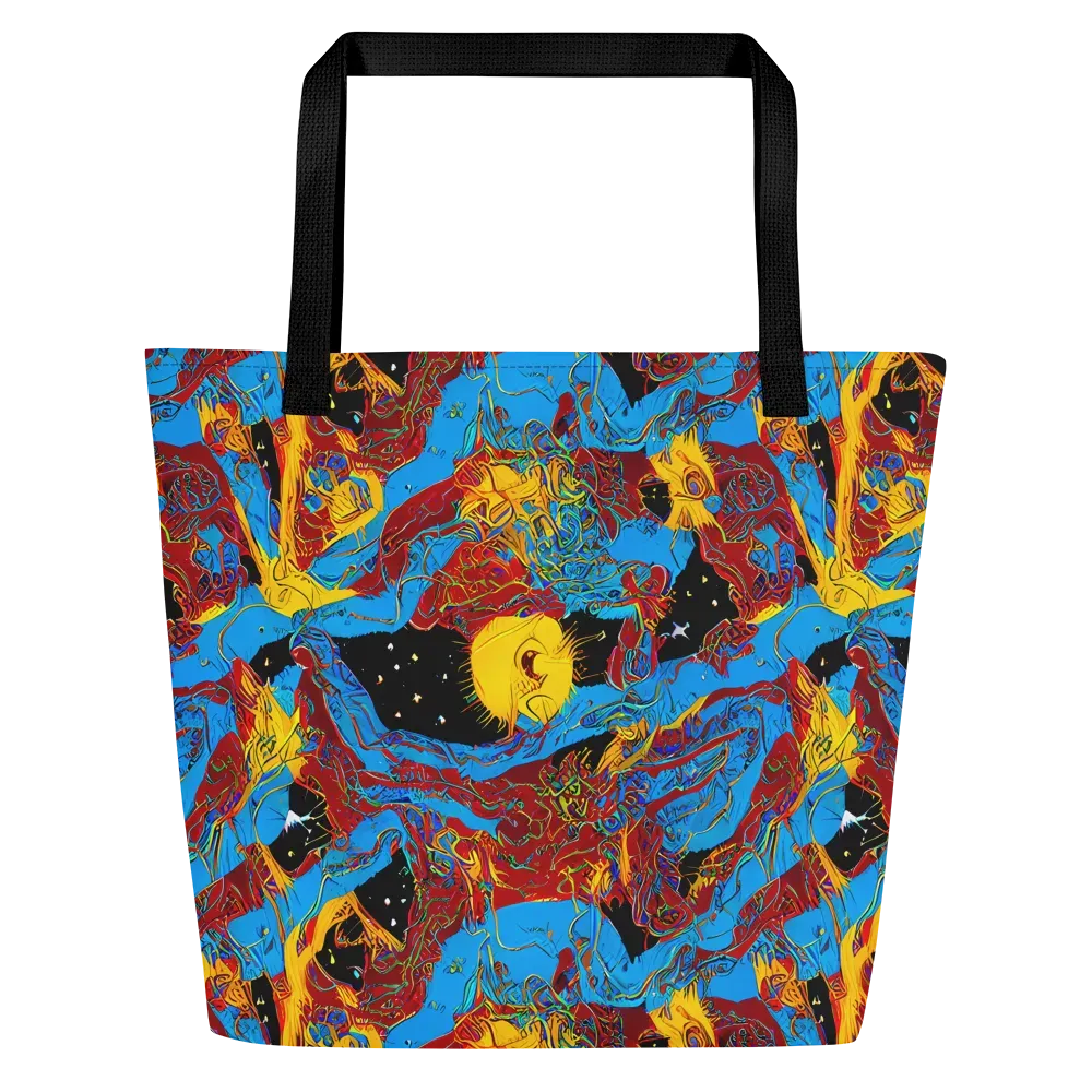 Chromatic Rebellion on Large Tote Bag W/ Pocket — Front