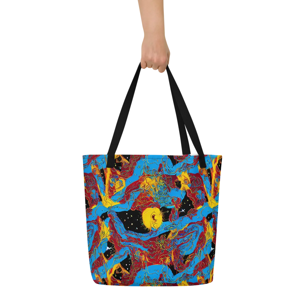 Chromatic Rebellion on Large Tote Bag W/ Pocket — Front