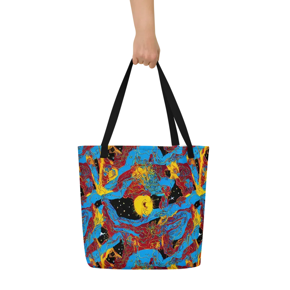 Chromatic Rebellion on Large Tote Bag W/ Pocket — Front