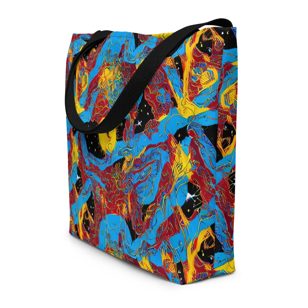 Chromatic Rebellion on Large Tote Bag W/ Pocket — Front