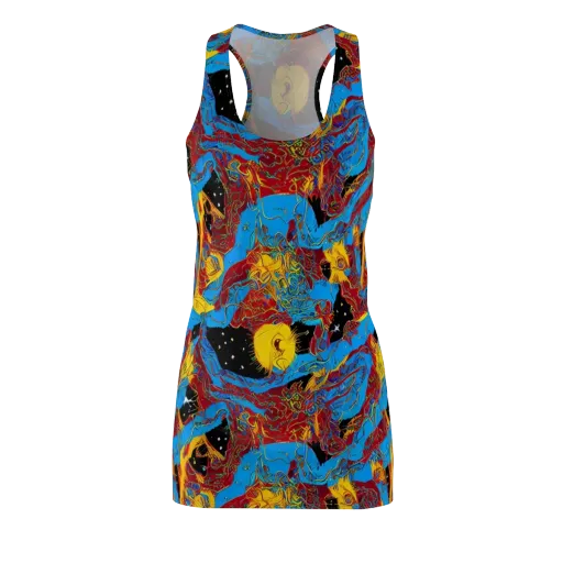 Chromatic Rebellion on a Racerback Dress