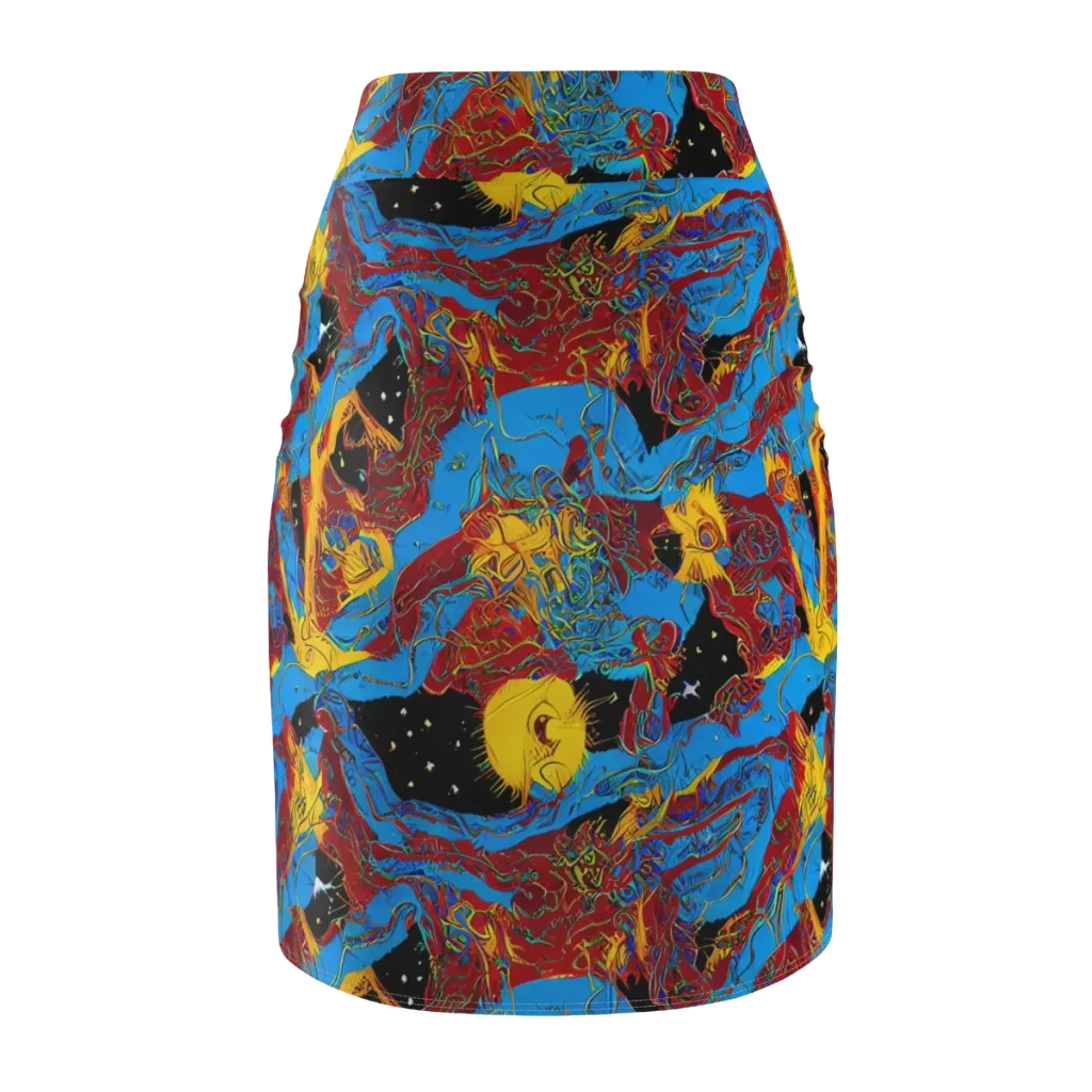 Chromatic Rebellion on Pencil Skirt — Back