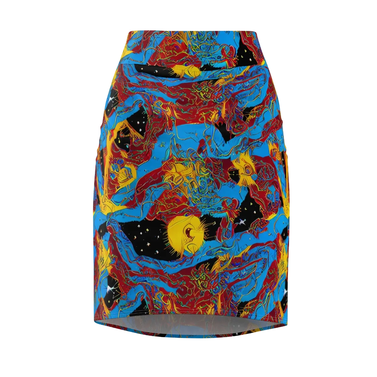 Chromatic Rebellion on Pencil Skirt — Front