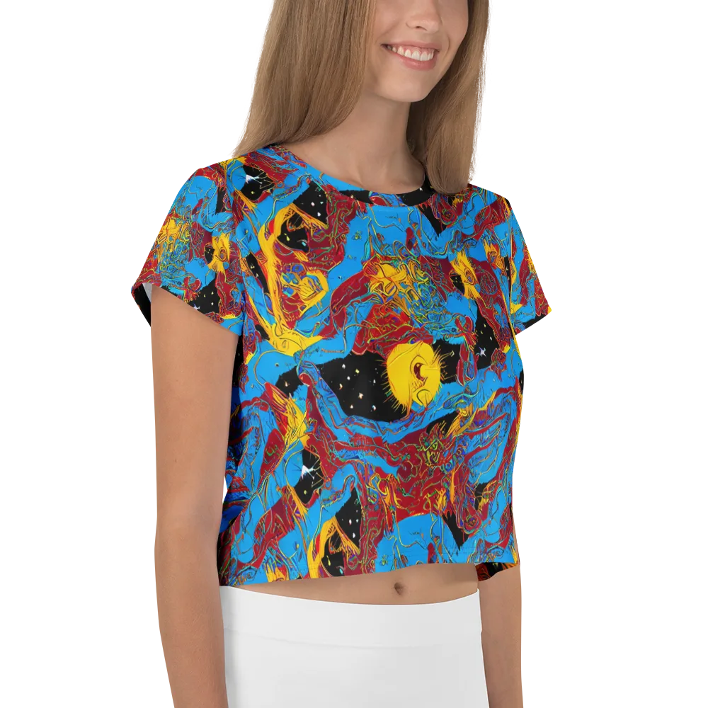 Chromatic Rebellion on Crop Tee — Right