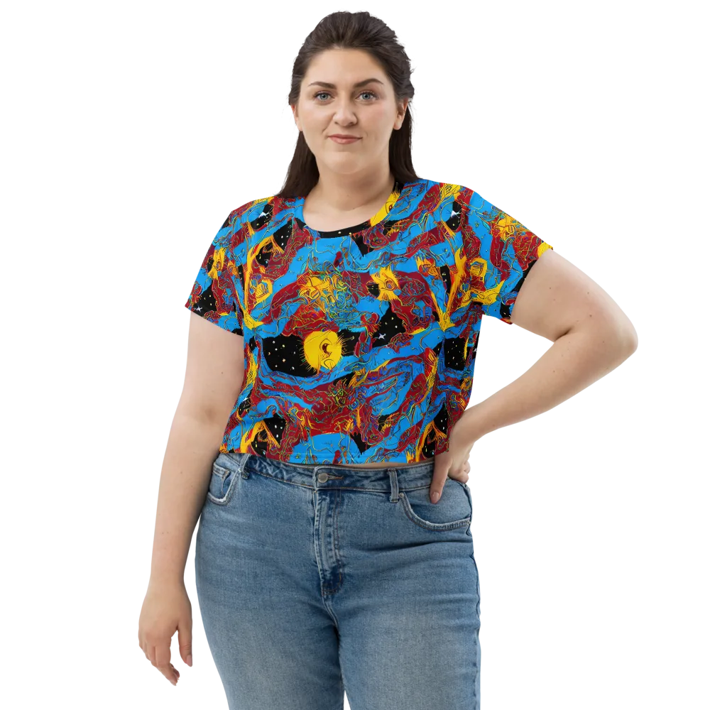 Chromatic Rebellion on Crop Tee — Front