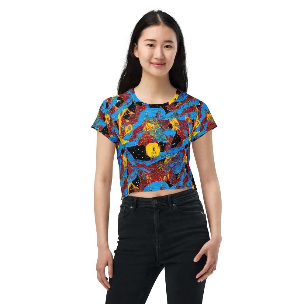 Chromatic Rebellion on Crop Tee — Front