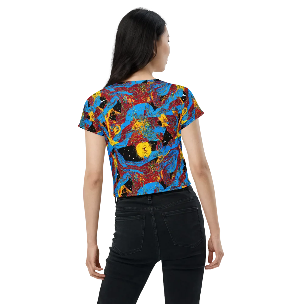 Chromatic Rebellion on Crop Tee — Back