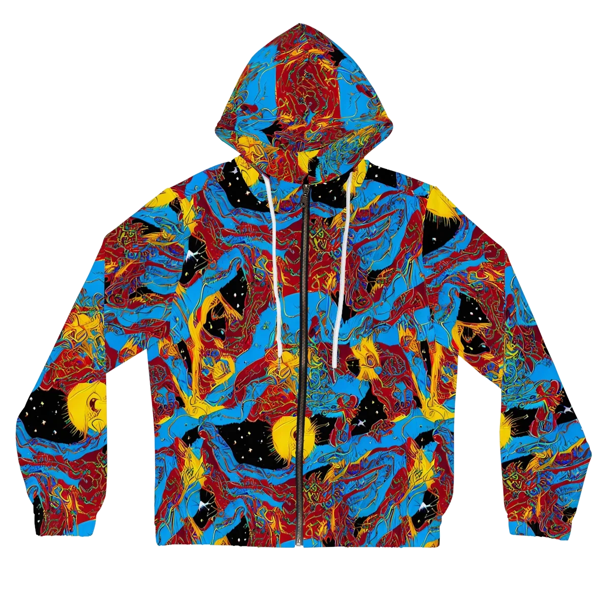 Chromatic Rebellion on Women's Full-Zip Hoodie — Front