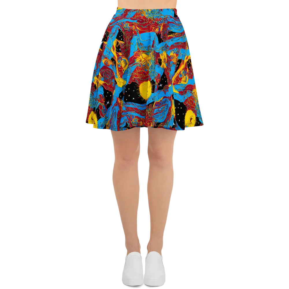 Chromatic Rebellion on Skater Skirt — Front