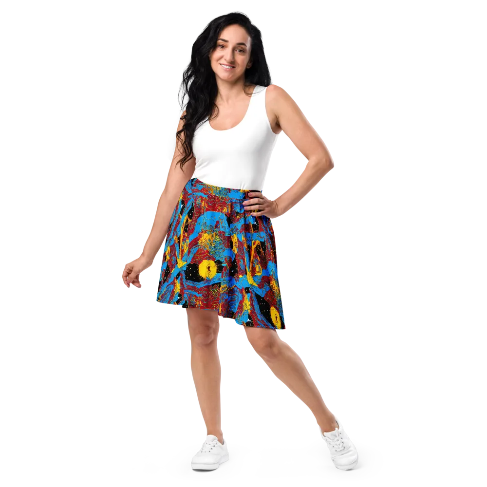 Chromatic Rebellion on Skater Skirt — Front