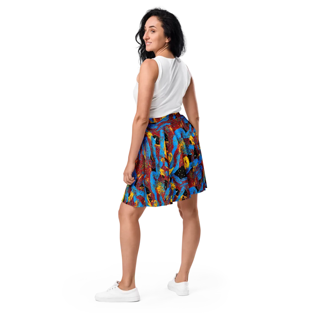 Chromatic Rebellion on Skater Skirt — Back