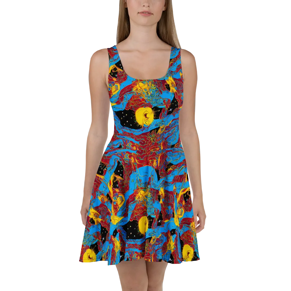 Chromatic Rebellion on Skater Dress — Front