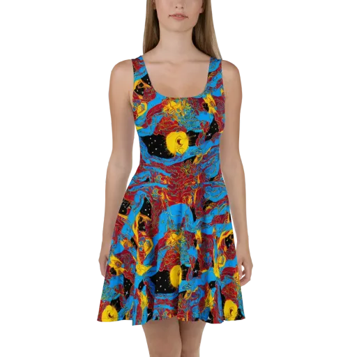 Chromatic Rebellion on a Skater Dress