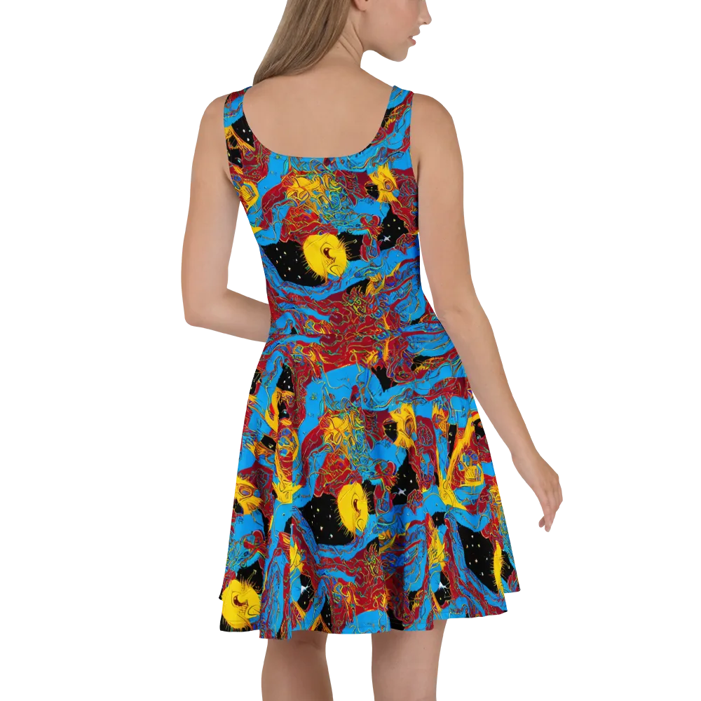 Chromatic Rebellion on Skater Dress — Back