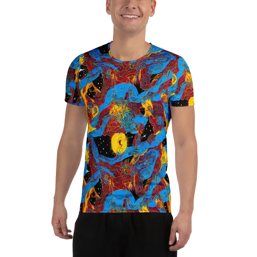 Chromatic Rebellion on Men's Athletic T-Shirt — Front