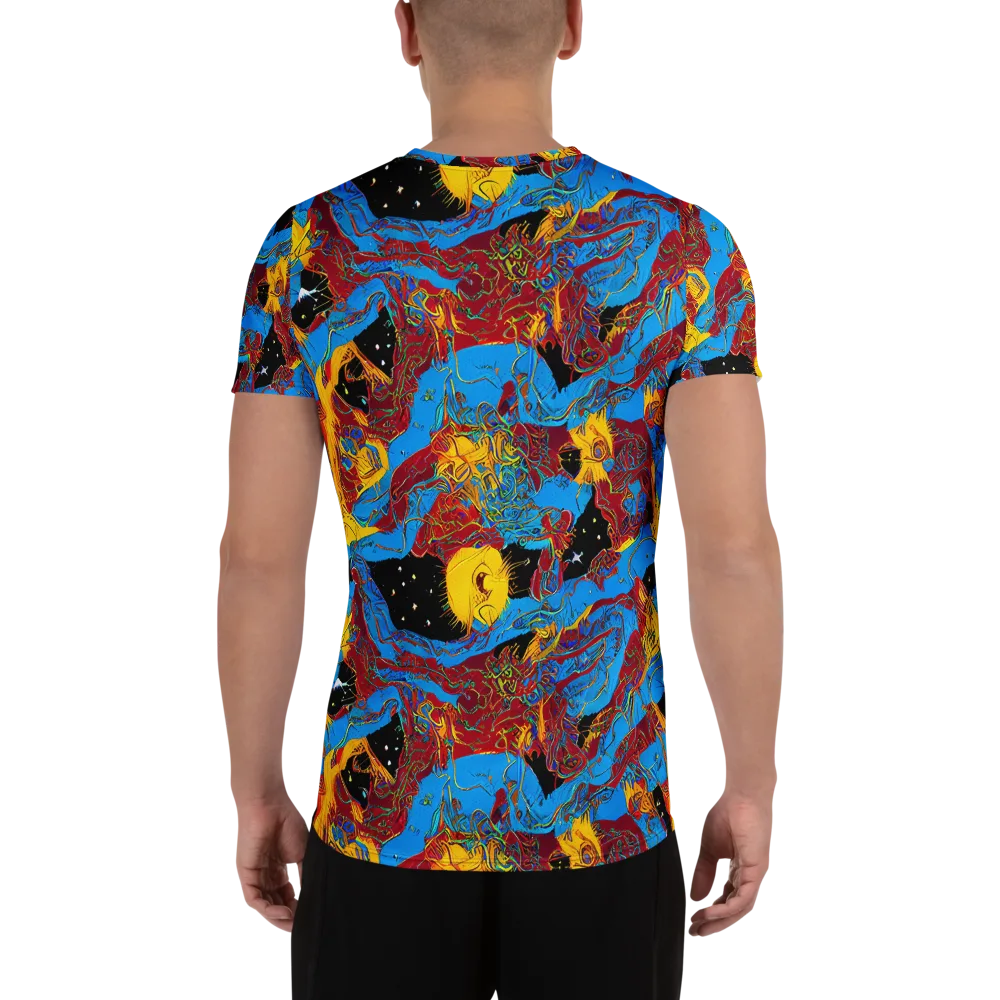 Chromatic Rebellion on Men's Athletic T-Shirt — Back