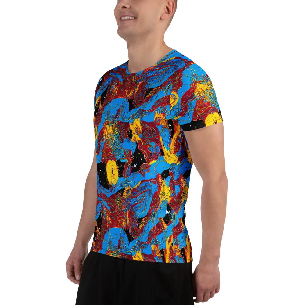 Chromatic Rebellion on Men's Athletic T-Shirt — Left