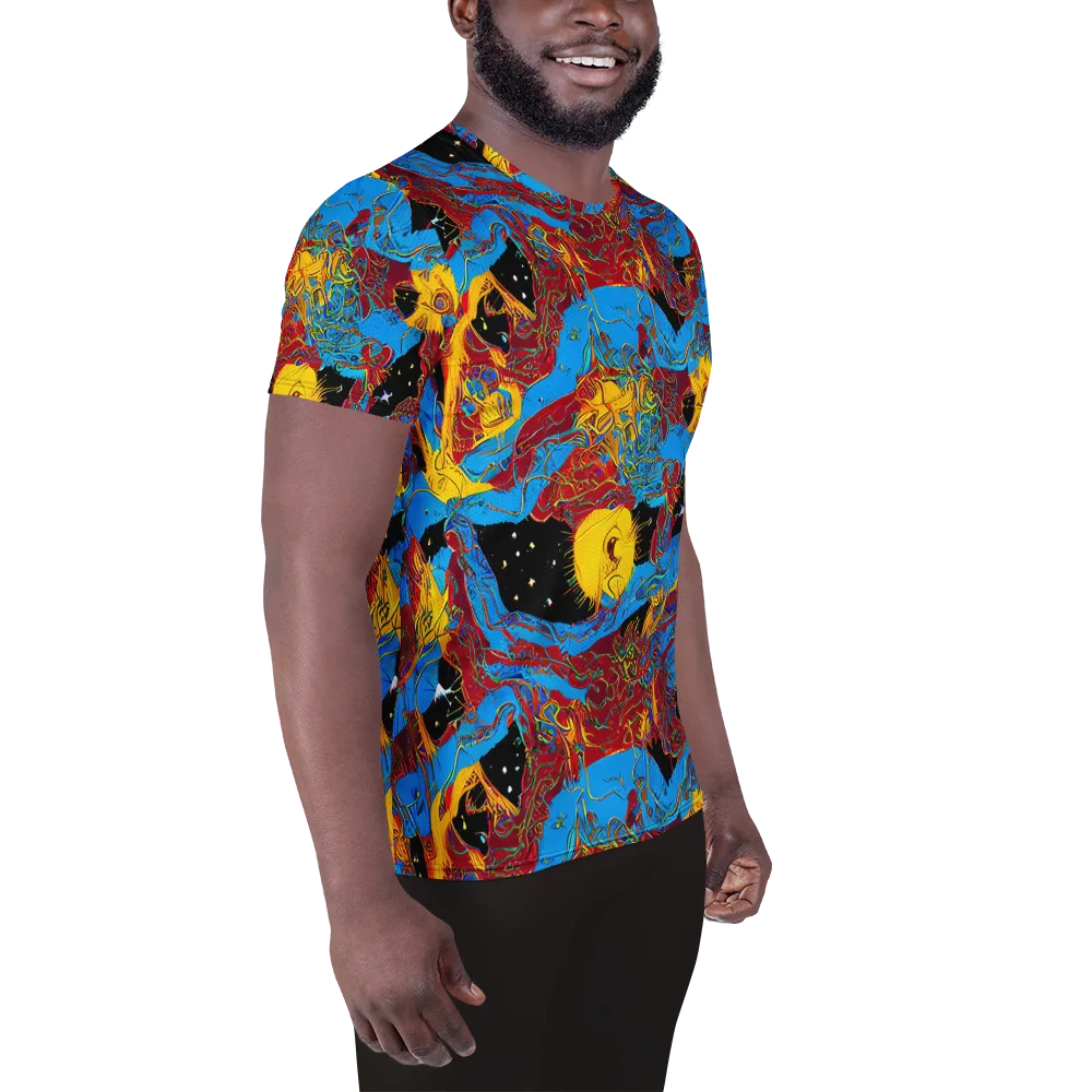 Chromatic Rebellion on Men's Athletic T-Shirt — Right