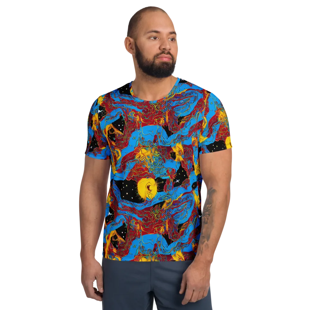 Chromatic Rebellion on Men's Athletic T-Shirt — Front