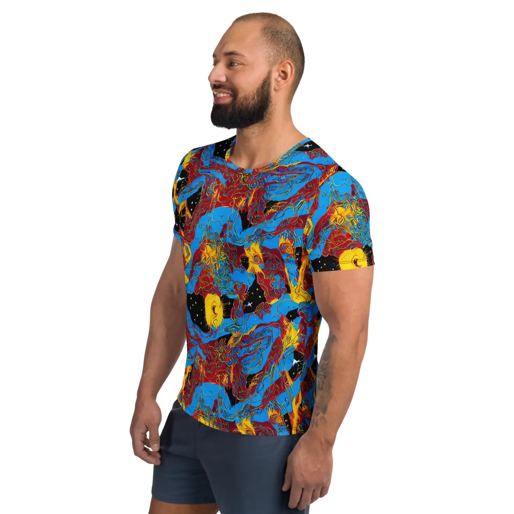 Chromatic Rebellion on Men's Athletic T-Shirt — Left