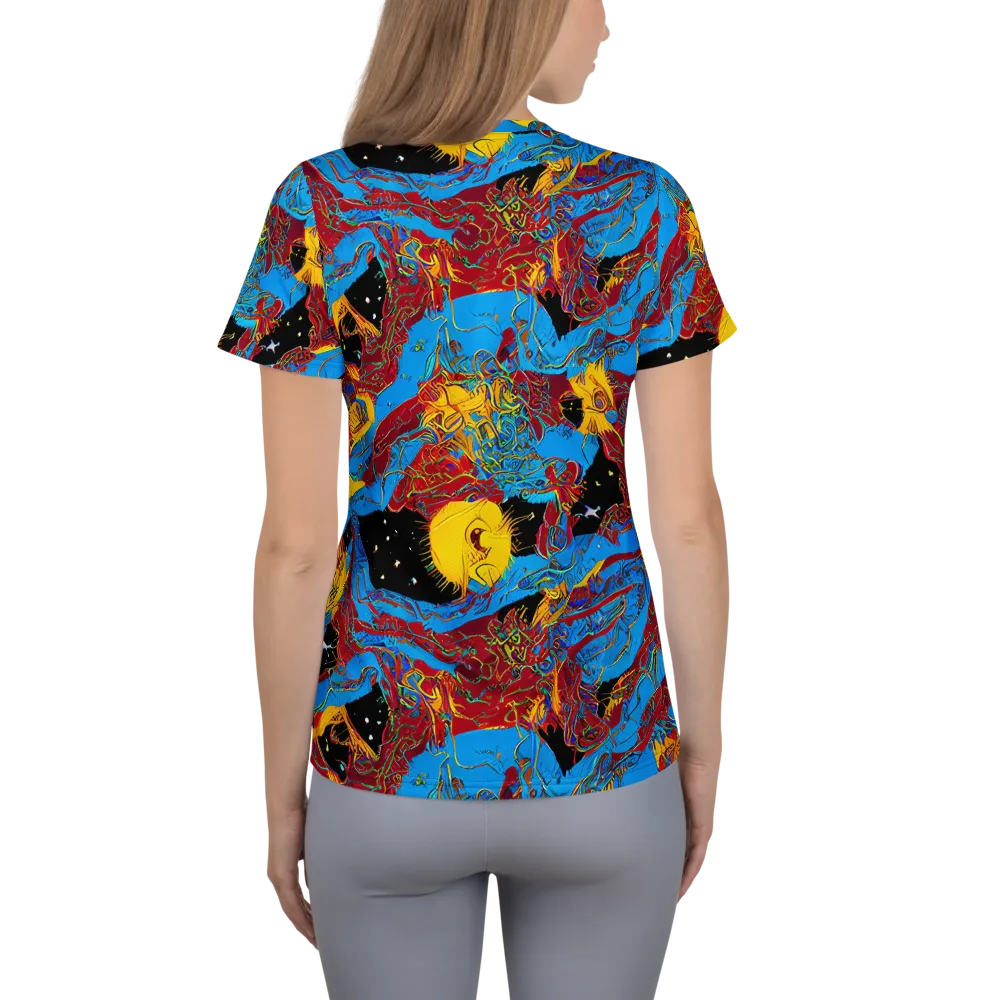 Chromatic Rebellion on Women's Athletic T-Shirt — Back