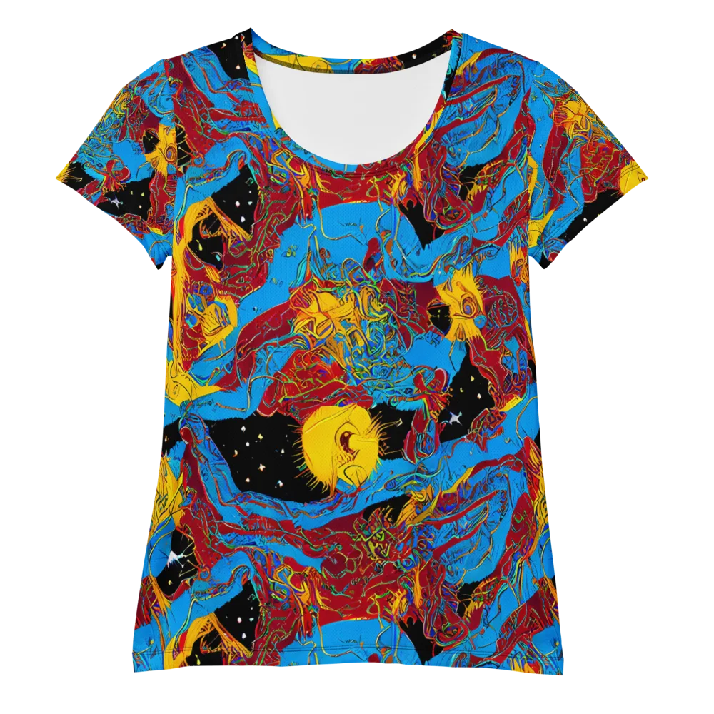 Chromatic Rebellion on Women's Athletic T-Shirt — Front