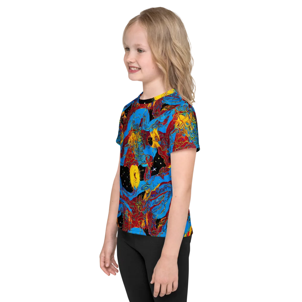 Chromatic Rebellion on Kids Crew Neck T-Shirt — Left