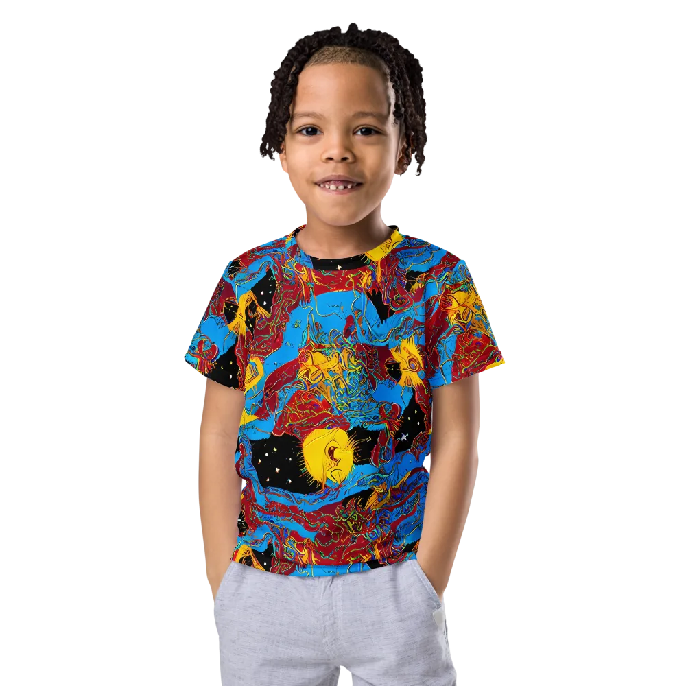 Chromatic Rebellion on Kids Crew Neck T-Shirt — Front