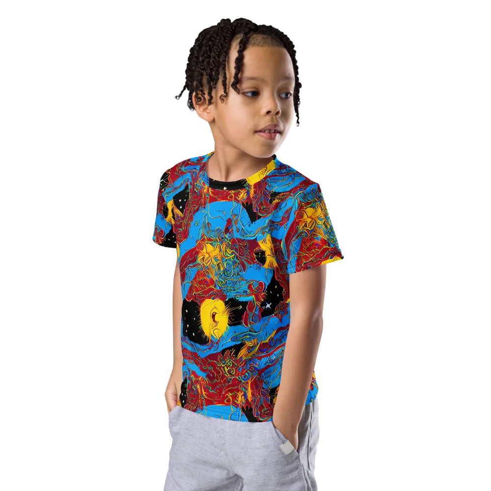 Chromatic Rebellion on Kids Crew Neck T-Shirt — Left Front