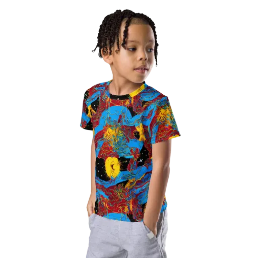 Chromatic Rebellion on a Kids Crew Neck T-Shirt