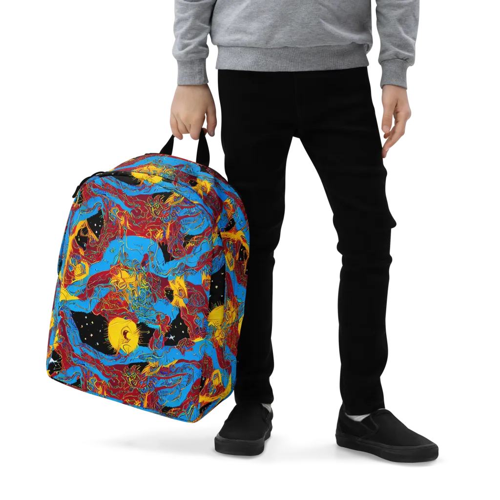 Chromatic Rebellion on Minimalist Backpack — Zoomed-in