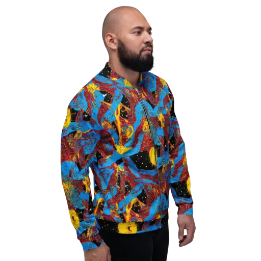 Chromatic Rebellion on a Bomber Jacket