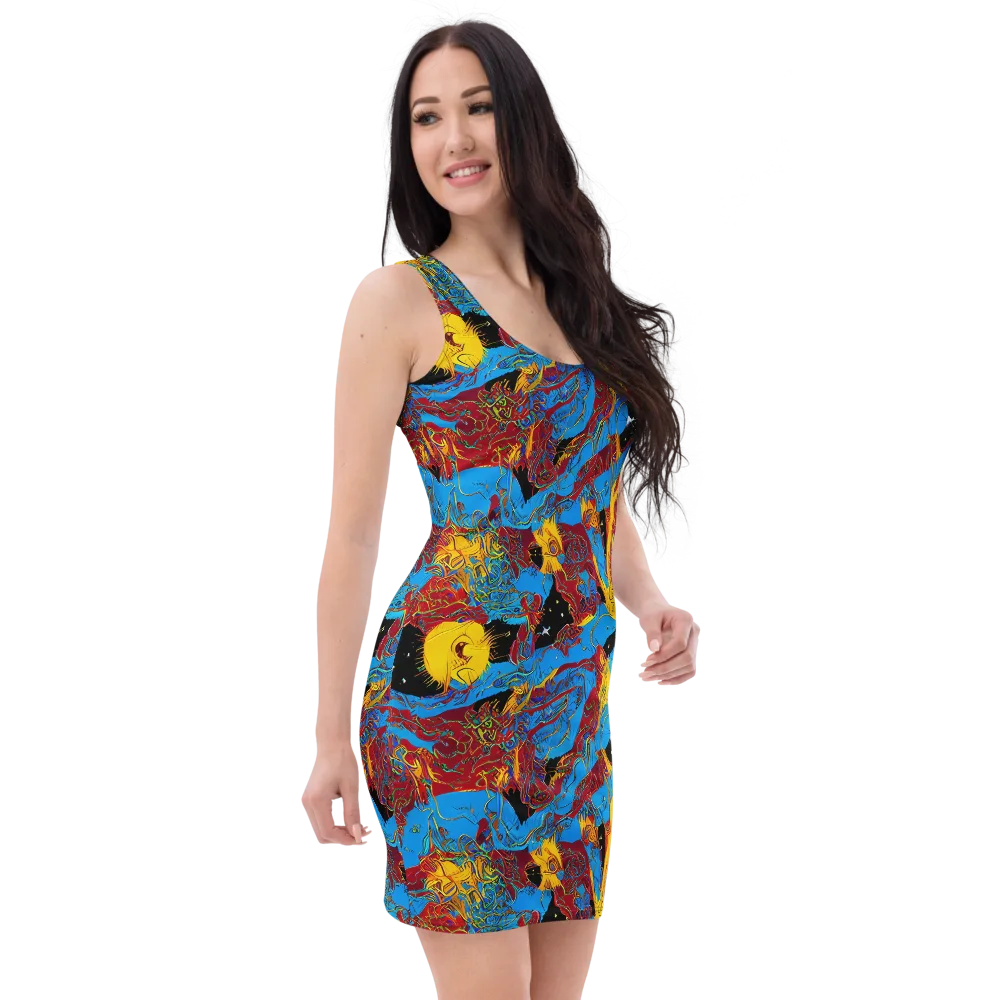 Chromatic Rebellion on Bodycon Dress — Right Front