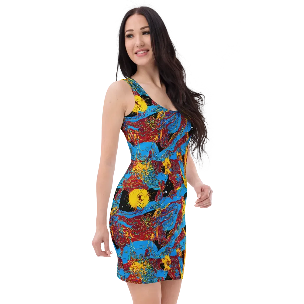 Chromatic Rebellion on Bodycon Dress — Right Front