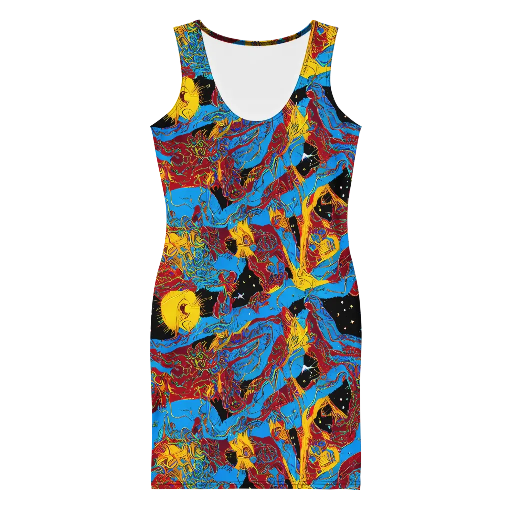 Chromatic Rebellion on Bodycon Dress — Front