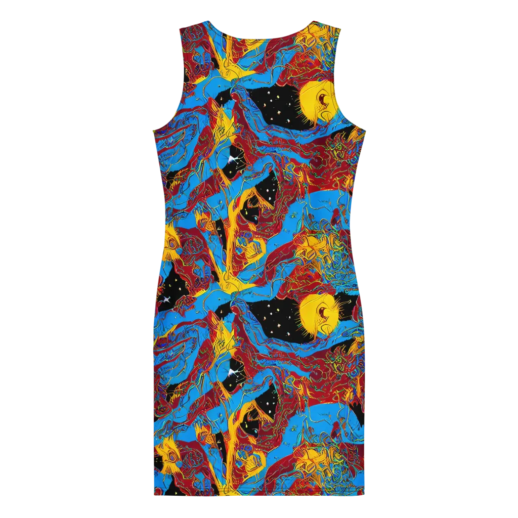 Chromatic Rebellion on Bodycon Dress — Back