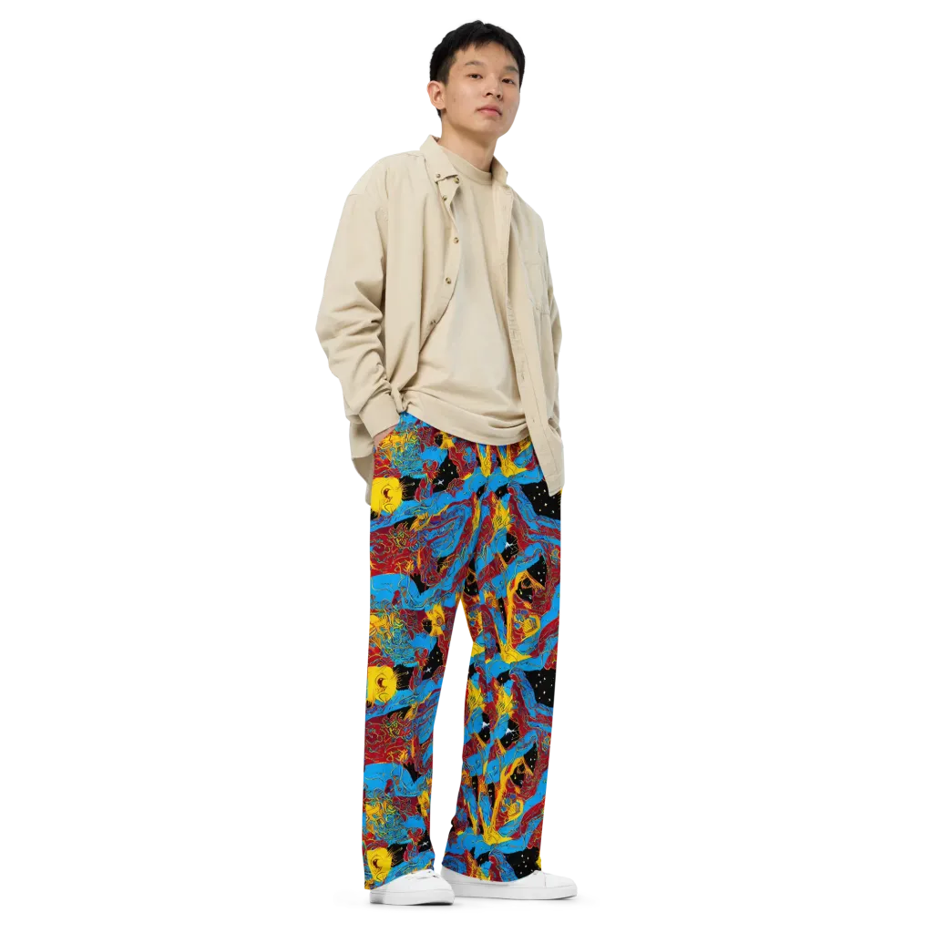 Chromatic Rebellion on Wide-Leg Pants — Right Front