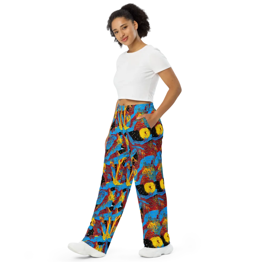 Chromatic Rebellion on Wide-Leg Pants — Left Front